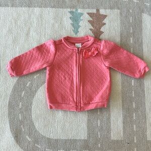 JUST ONE YOU pink zip-up sweater